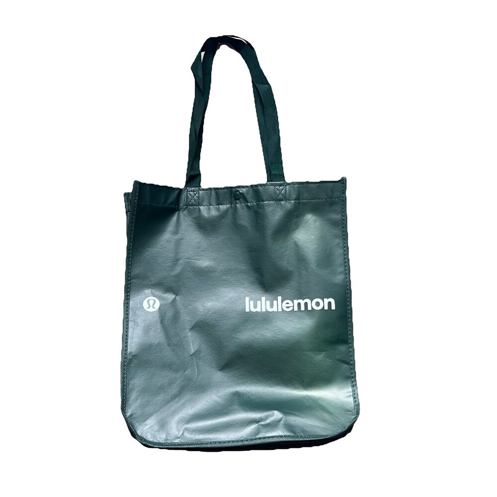 LULULEMON Spring 2025 Reusable LARGE Shopping Tote Bags Forest Green 14 x 16